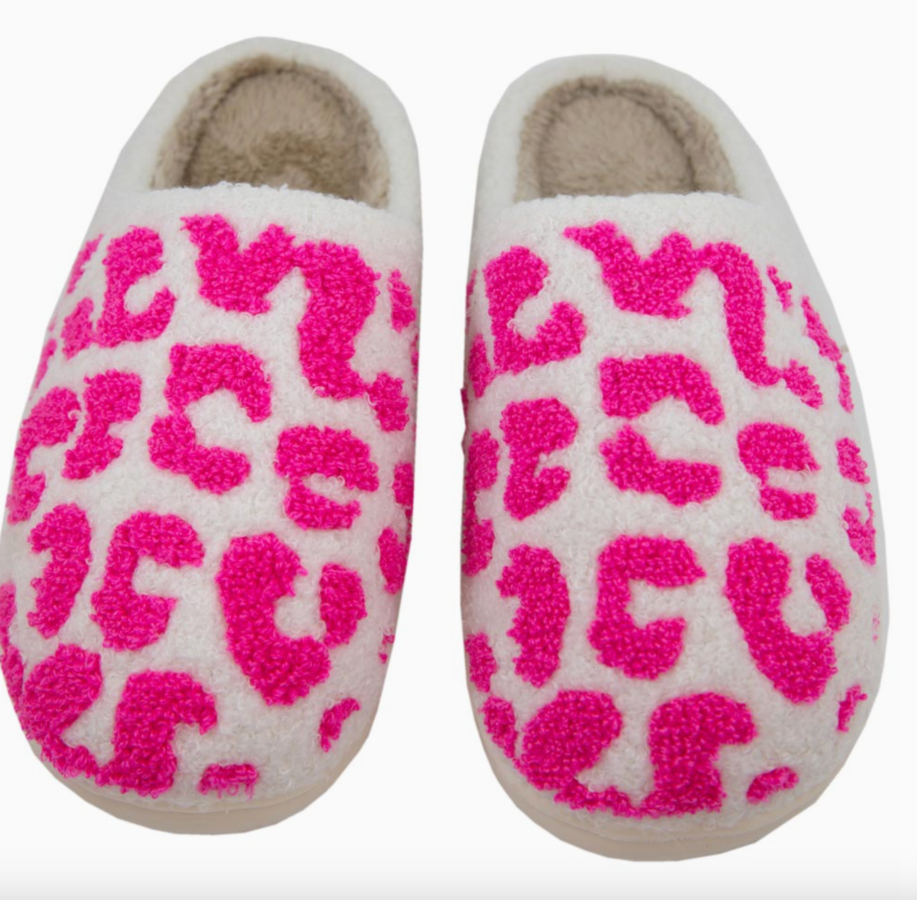 Hot Pink Leopard Slippers