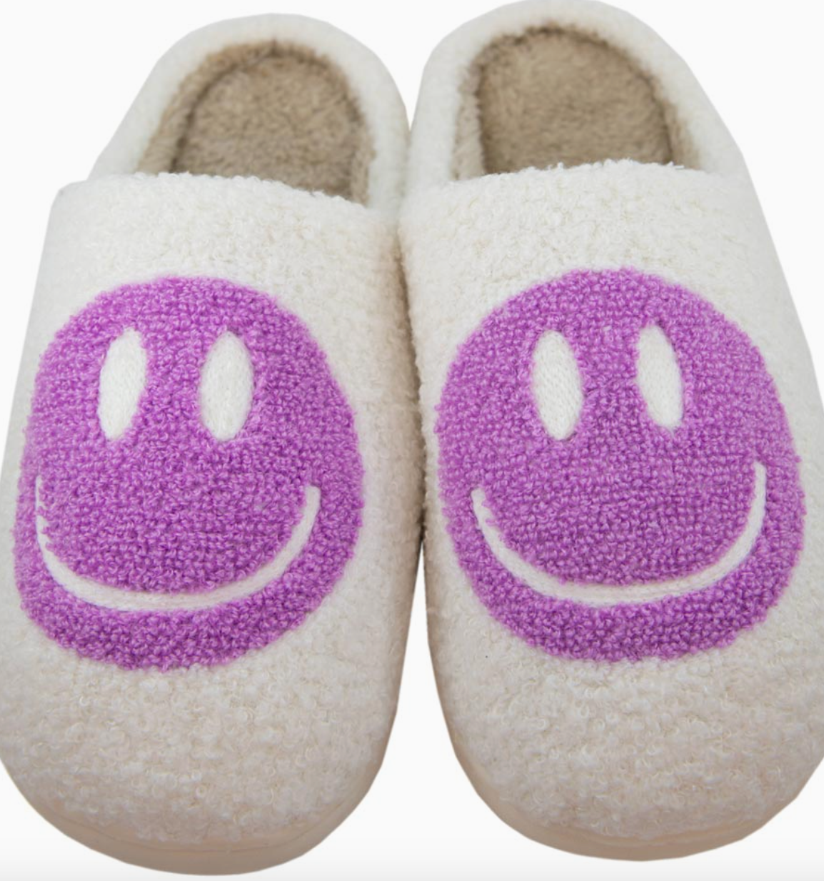 Orchid Happy Face Slippers