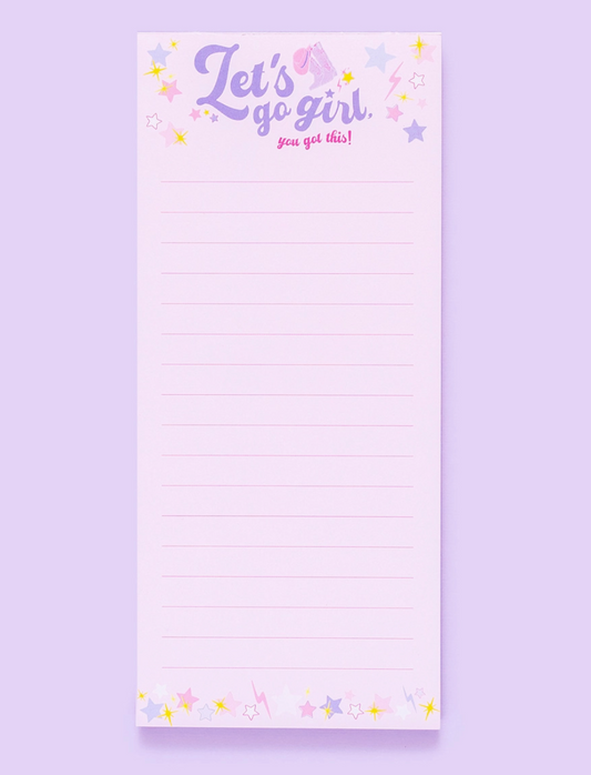 Let's Go Girl Skinny List Pad