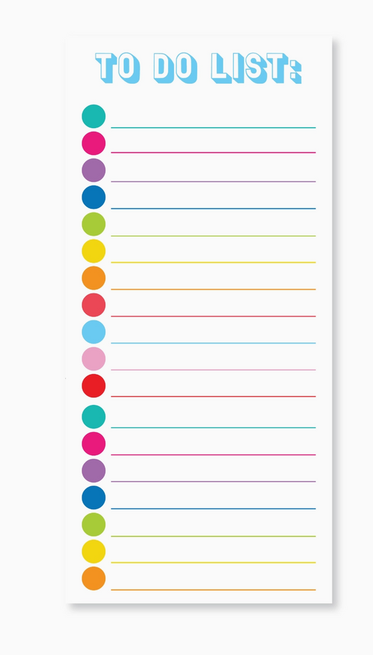 Colorful Dots To-Do List Pad