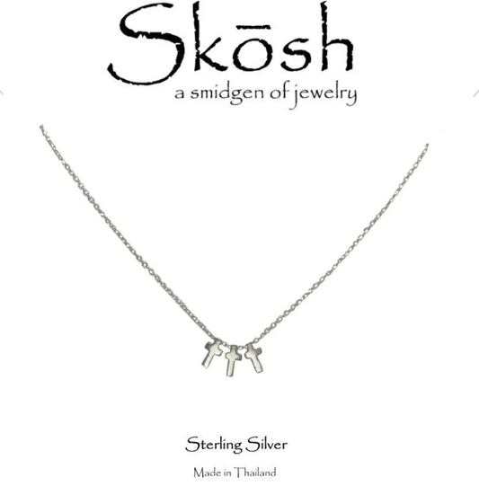 Skosh Drop 3 Small Cross Necklace