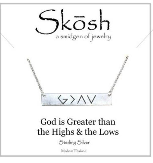 Skosh God is Greater Necklace