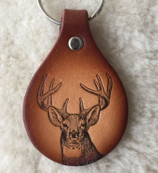 Handmade Leather Wildlife Keychain
