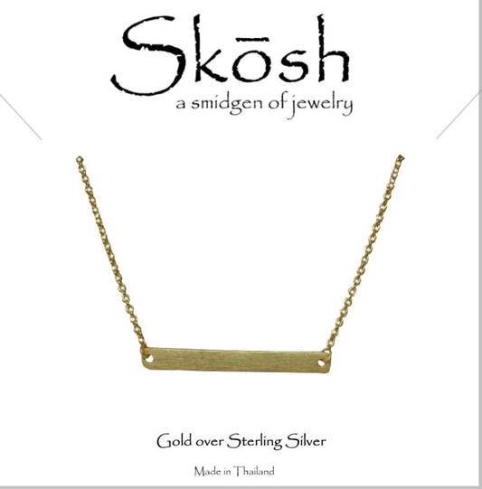 Skosh Gold Bar Necklace