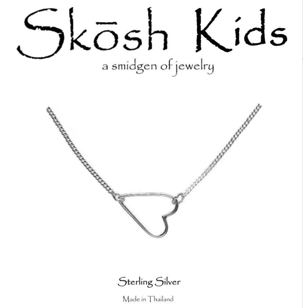 Skosh Kids Heart Outline Necklace