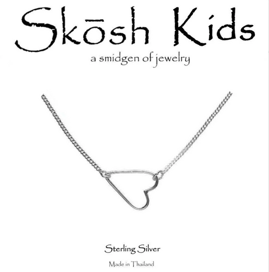 Skosh Kids Heart Outline Necklace