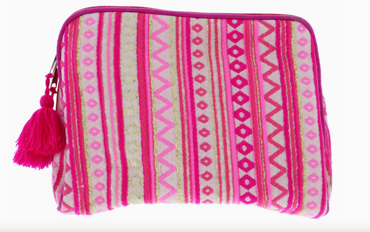 Poppin' Pink Large Zipper Pouch