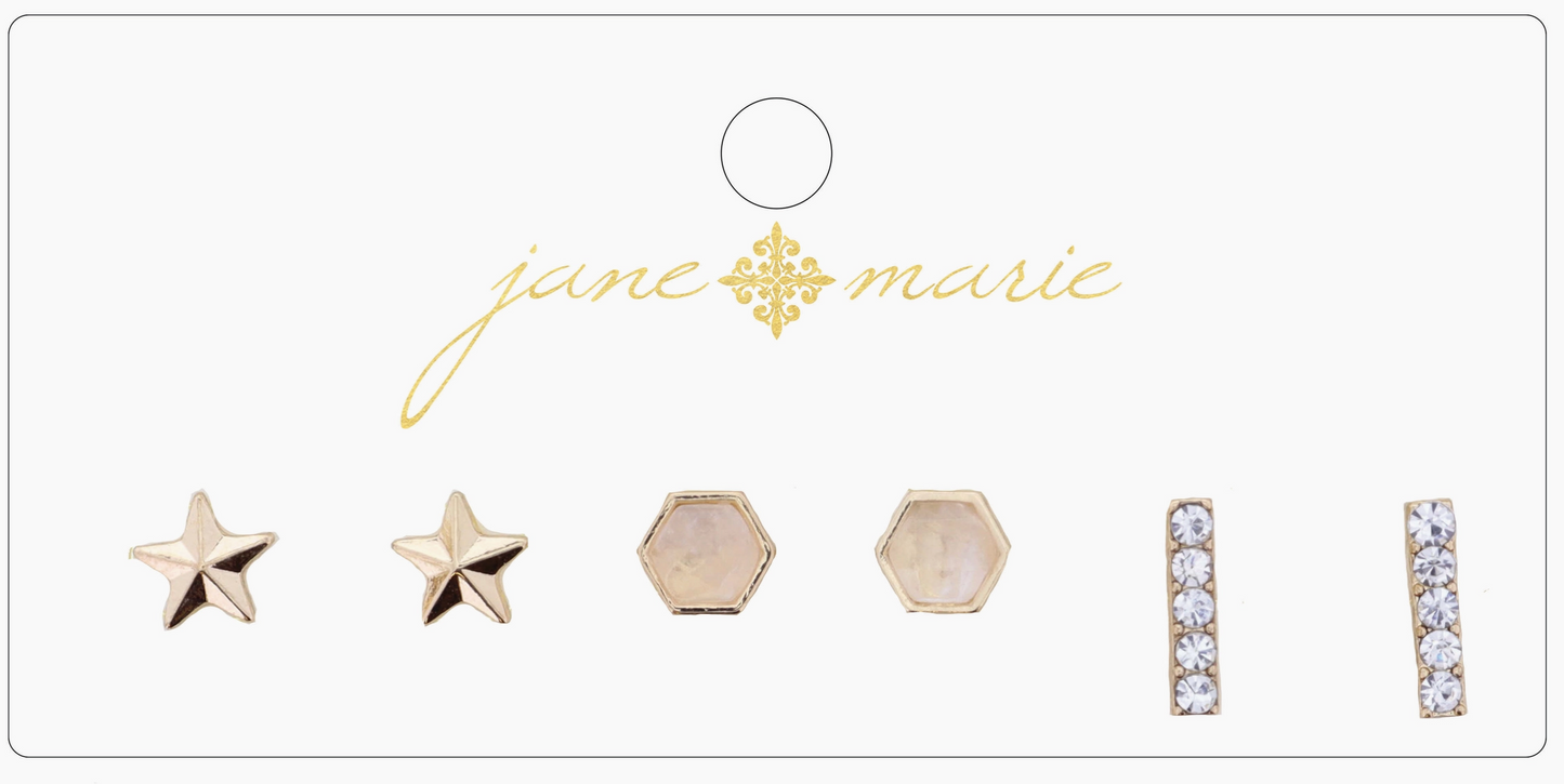 Jane Marie 3 Stud Set