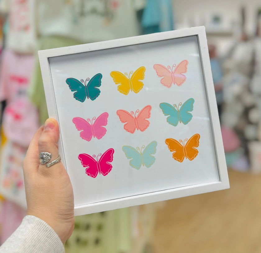 Framed Butterfly Sign