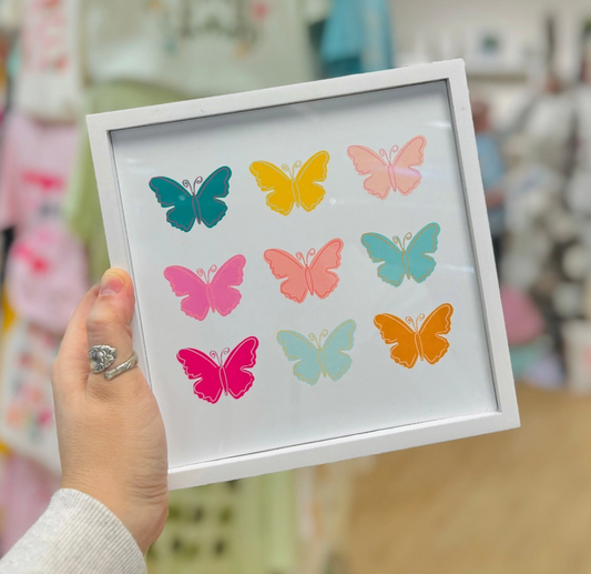 Framed Butterfly Sign
