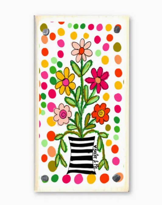 Happy Dot Floral Happy Block