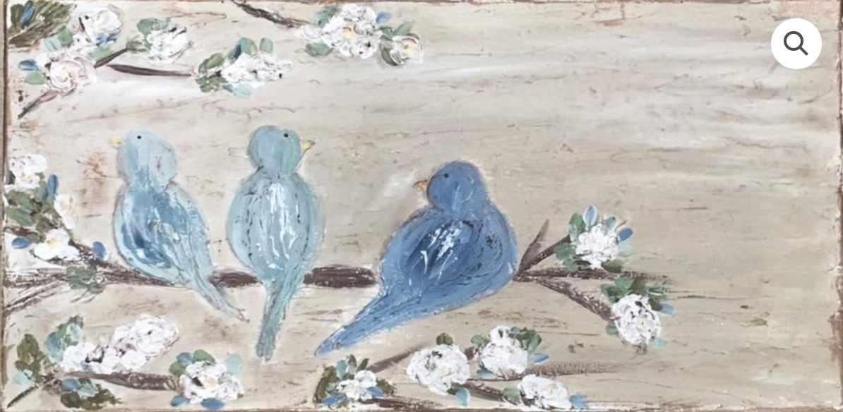 Southern Cotton Mill Blue Bird Trio Canvas