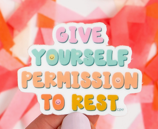 Permission To Rest Decal Sticker