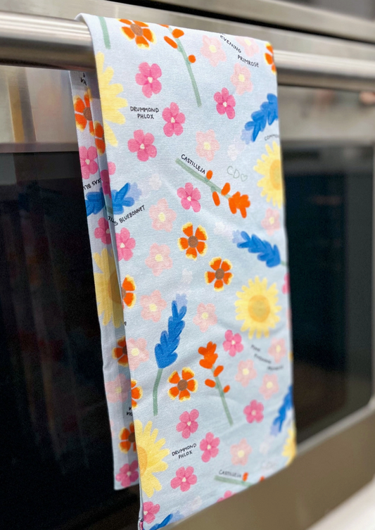 Wildflowers of Texas Tea Towel