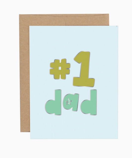 Number One Dad Father's Day Greeting Card