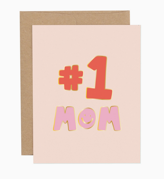 Number One Mom Mother's Day Greeting Card