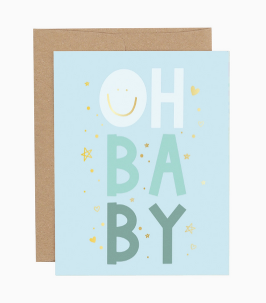 Oh Baby Blue Greeting Card