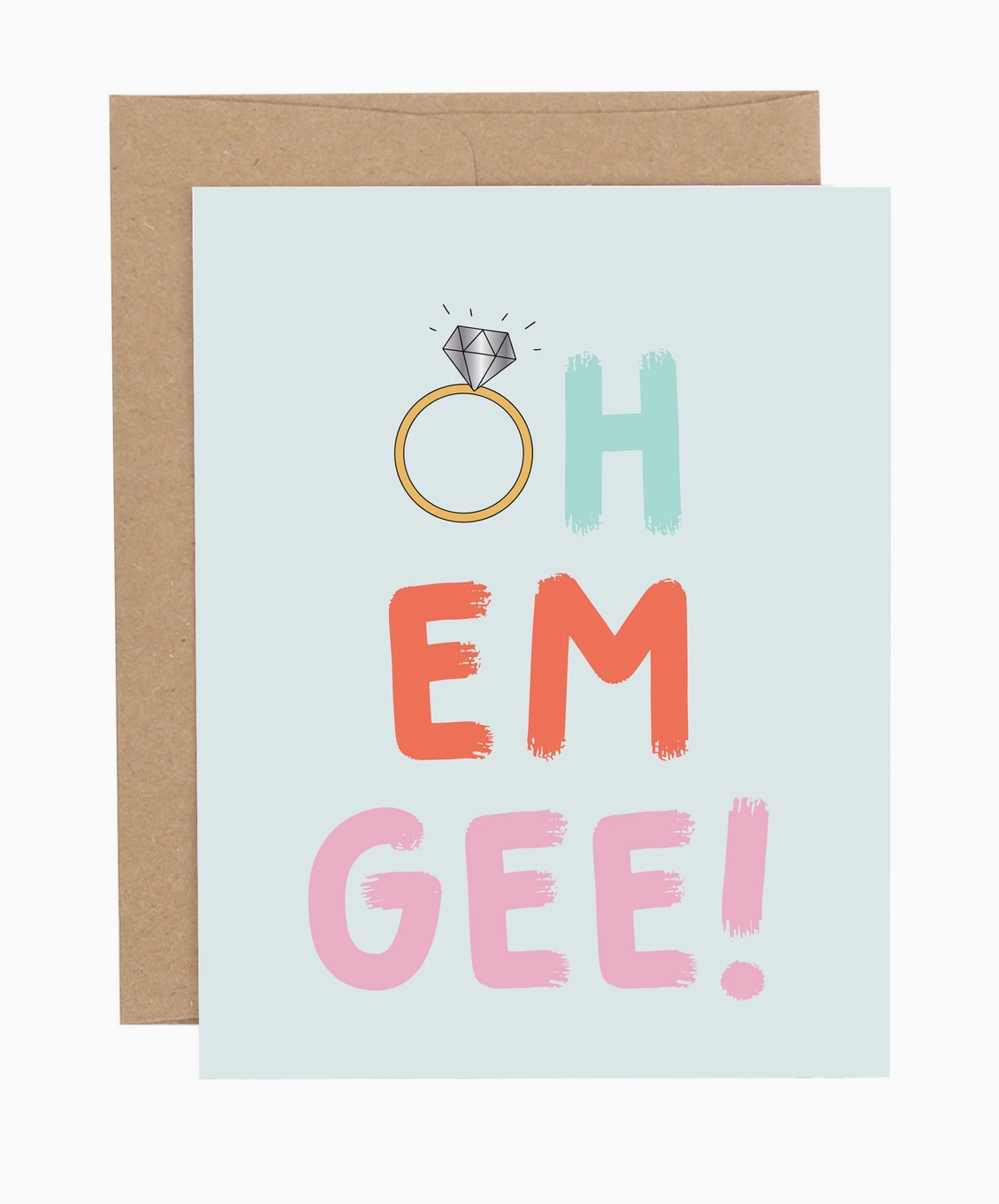 Oh Em Gee Engagement Greeting Card