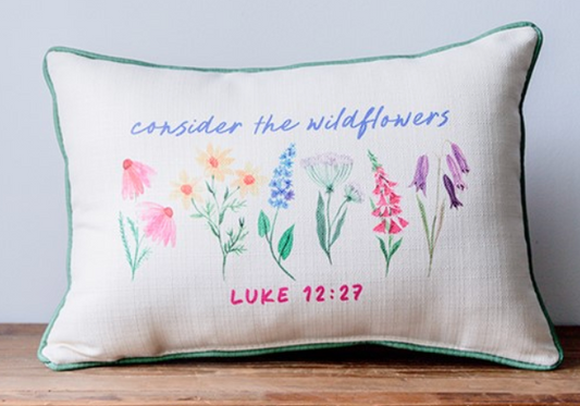 Consider the Wildflowers Pillow