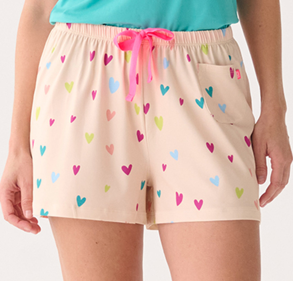 Women's Jelly Bean Hearts PJ Shorts