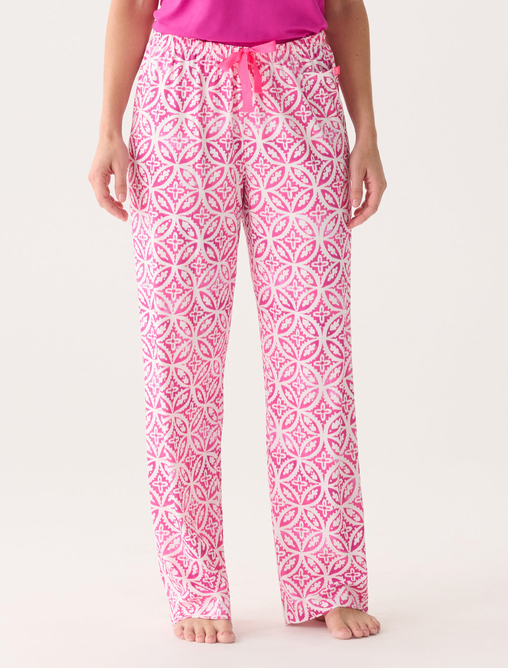 Women's Pink Lotus Mandala PJ Pants
