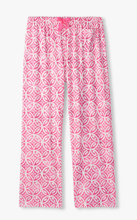 Women's Pink Lotus Mandala PJ Pants
