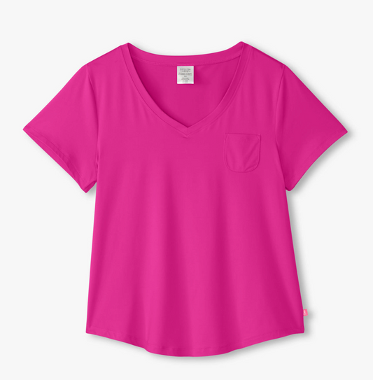 Rose Violet V-Neck Sleep Shirt