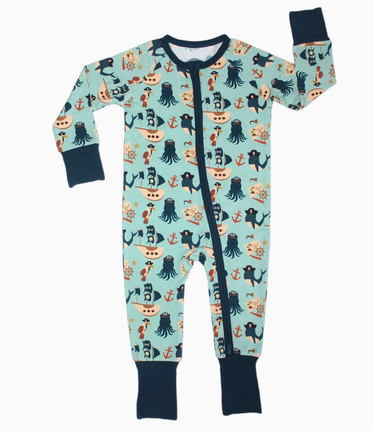 Pirate's Life Baby Bamboo Convertible Romper