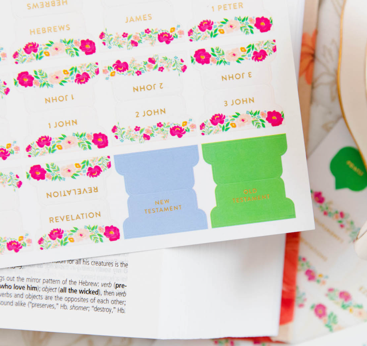 Blooms Garden Bible Tabs