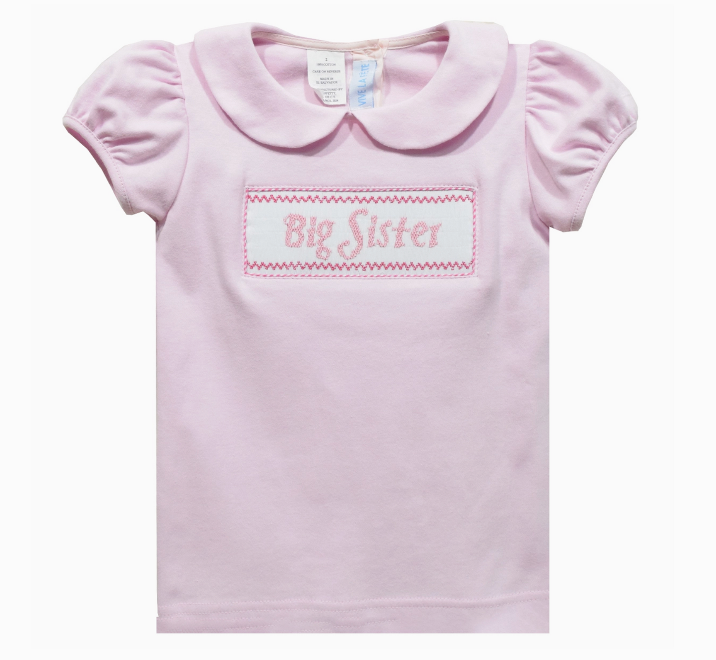 Big Sister Collared Smocked T-Shirt