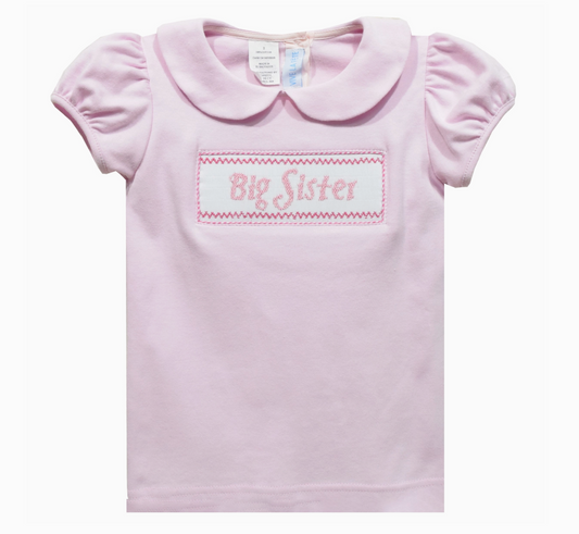 Big Sister Collared Smocked T-Shirt