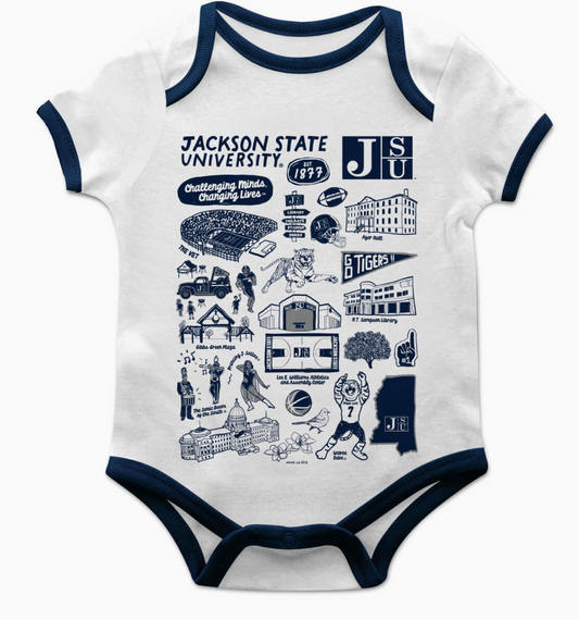 Jackson State Sketched Onesie