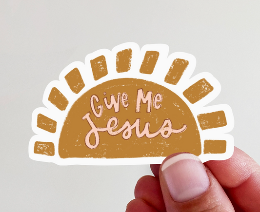 Boho Sun Give Me Jesus Vinyl Sticker