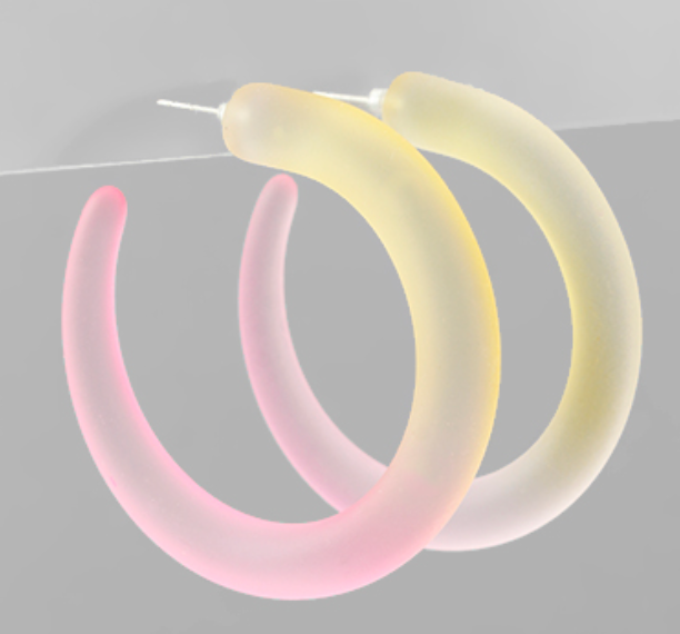 Two-tone Acrylic Oval Hoops