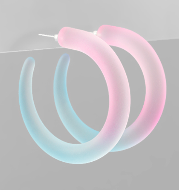 Two-tone Acrylic Oval Hoops