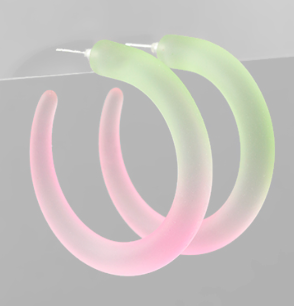 Two-tone Acrylic Oval Hoops