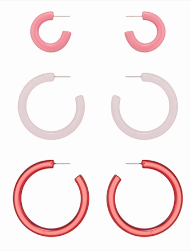 Pink Acrylic Hoops