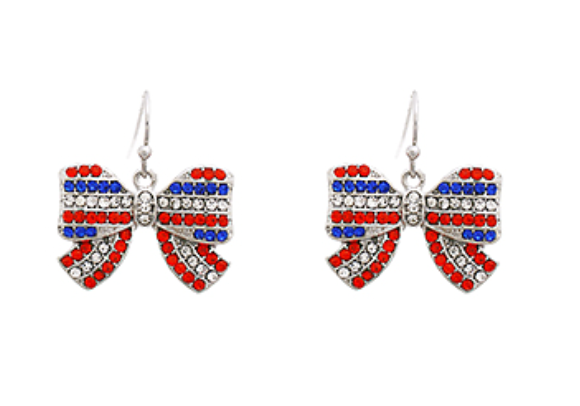 Patriotic Bow Earrings