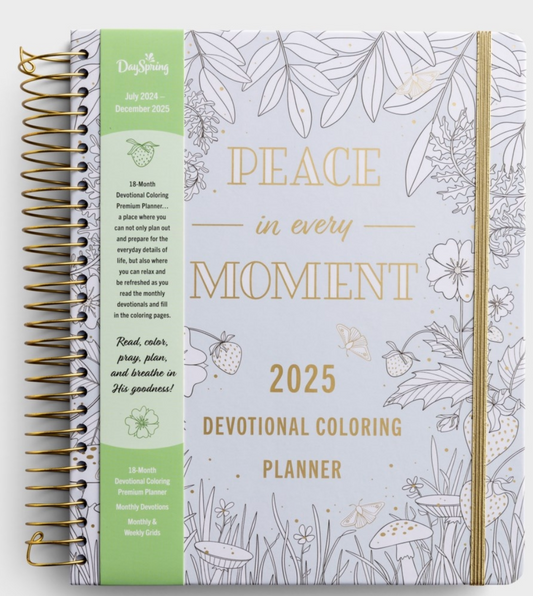 Peace 18 Month Devotional Coloring Planner