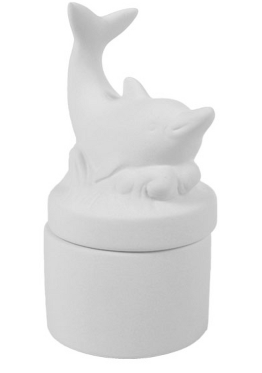 Ceramic Dolphin Box