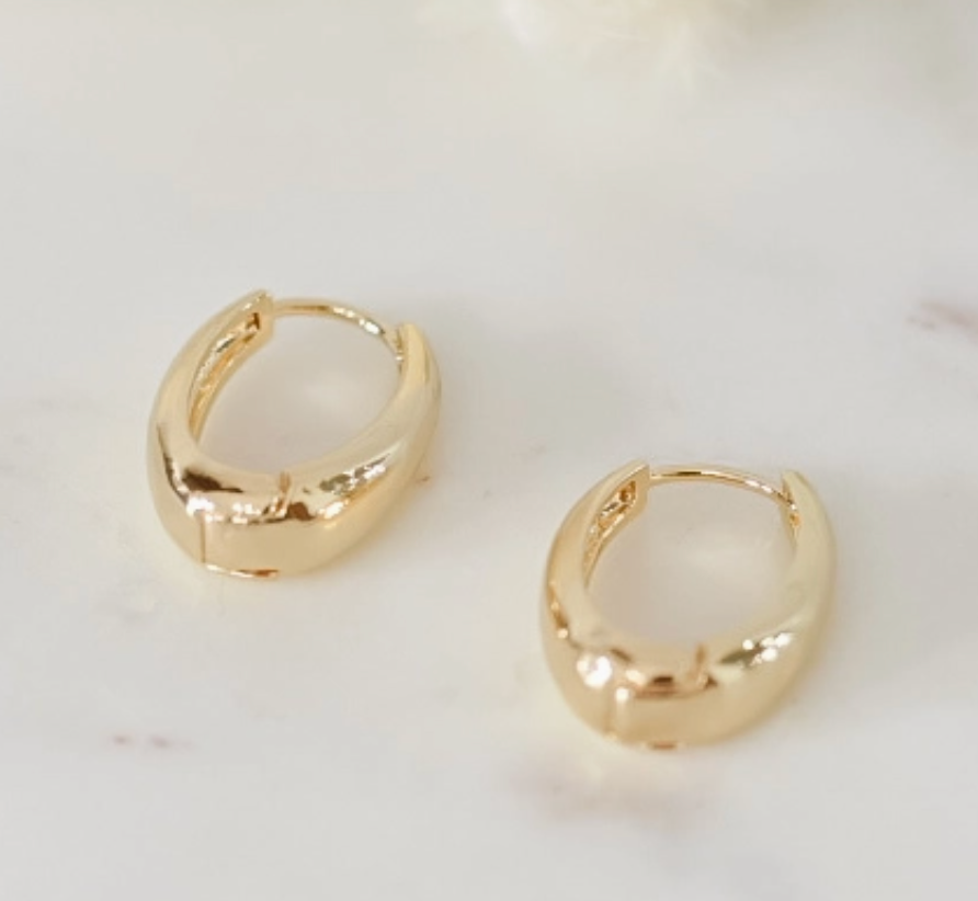 Gold Ember Hoops