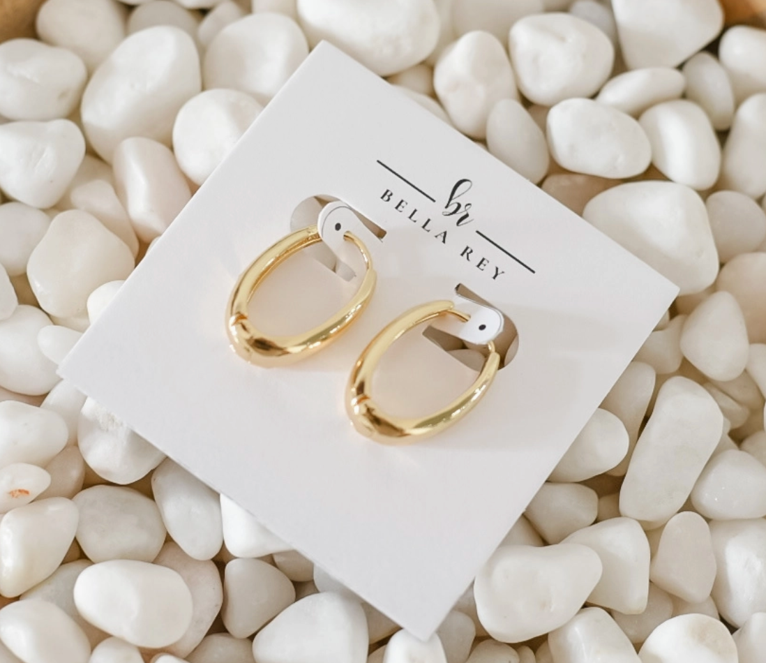 Gold Ember Hoops