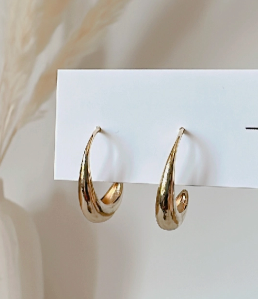 Audrey Gold Plated Hoops