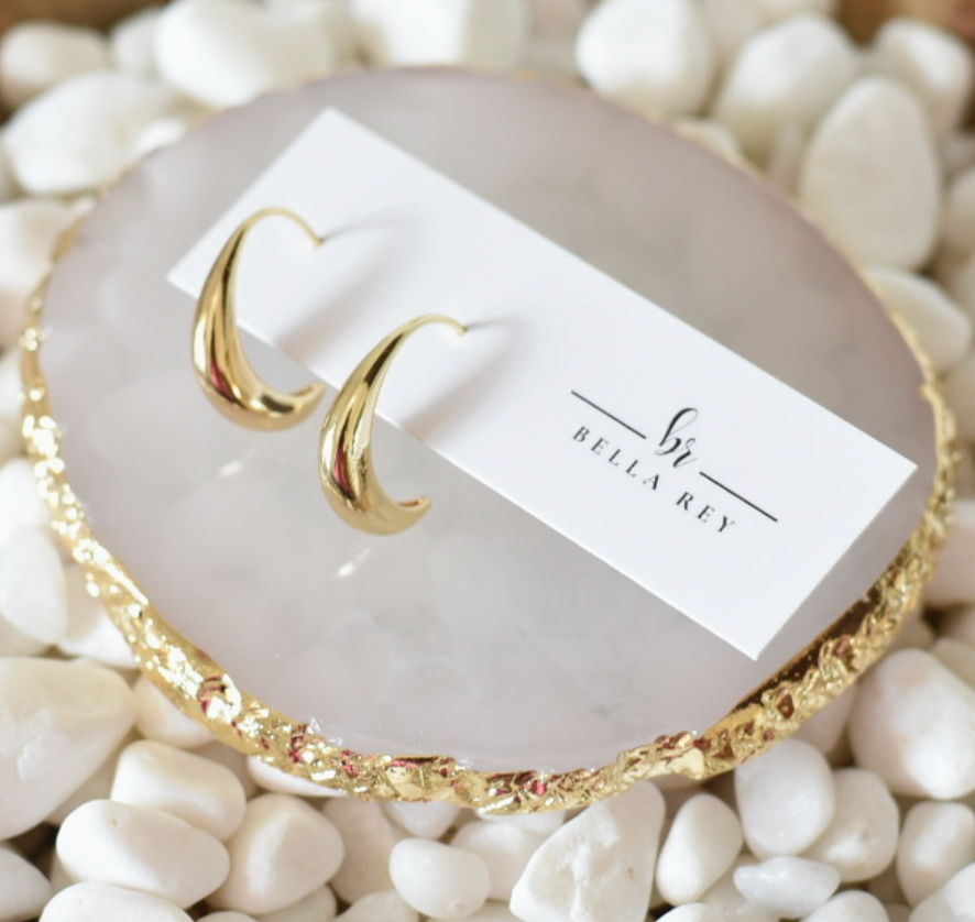 Audrey Gold Plated Hoops