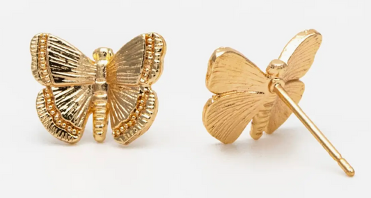 Eva Butterfly Gold Plated Studs