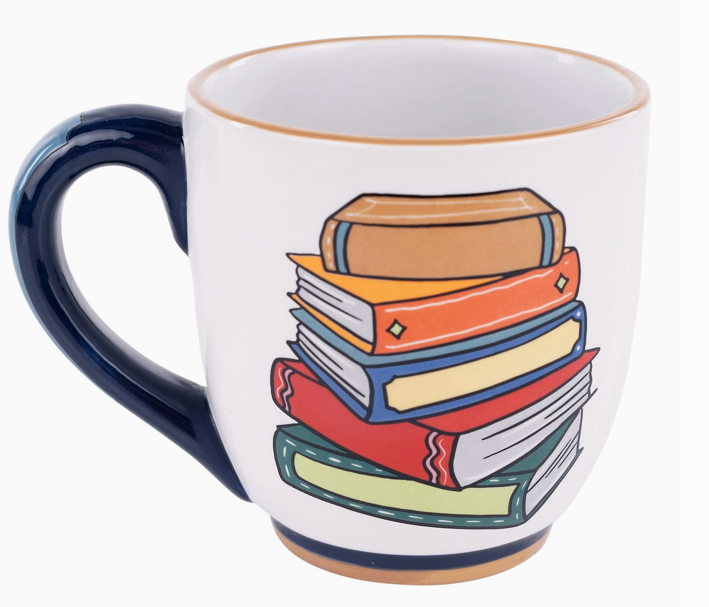 Too Many Books Blue Mug