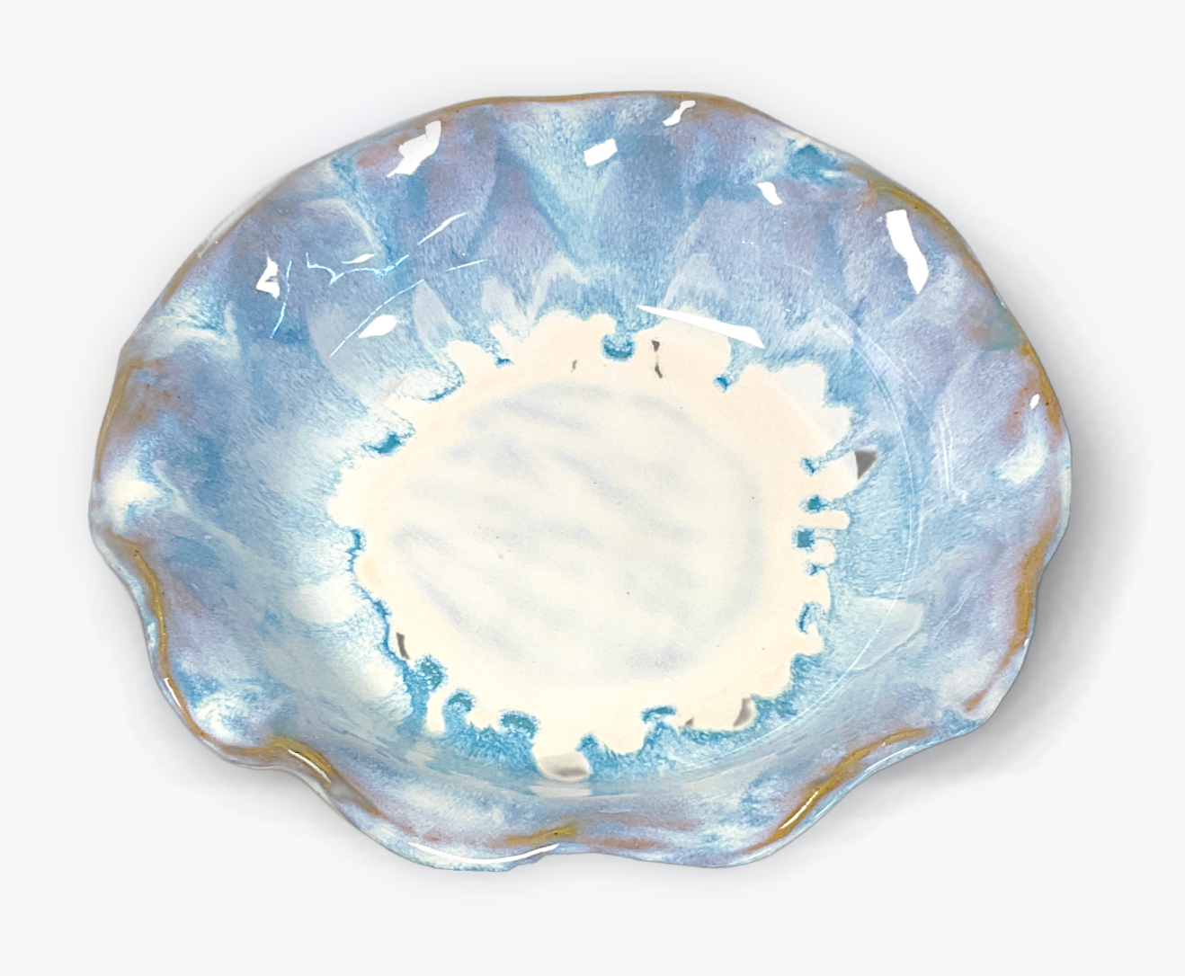 Tab Boren Pottery Fluted Serving Bowl #163