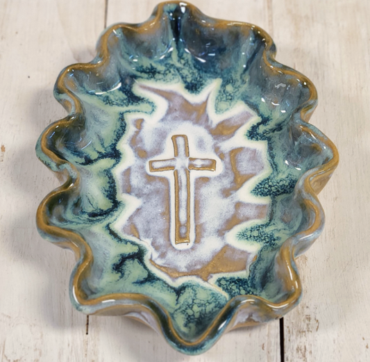 Tab Boren Pottery Cross Tray #237