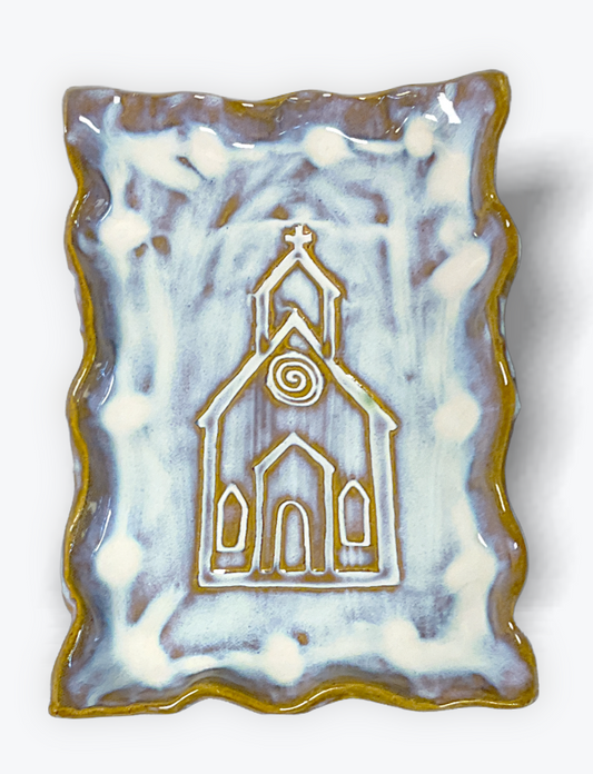 Tab Boren Pottery Rectangle Church Plate