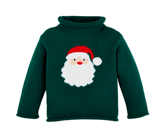 Green Santa Rollneck Sweater